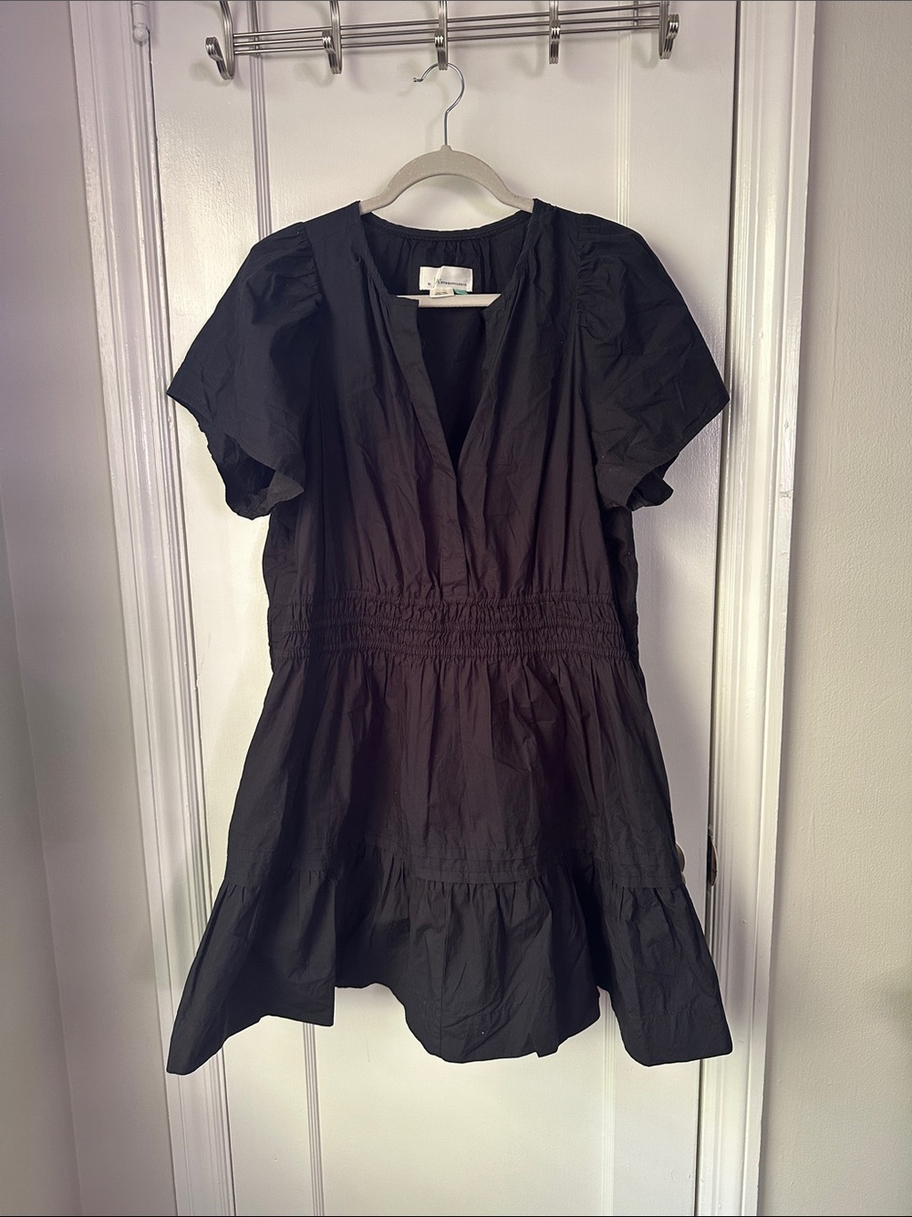 Anthropologie Somerset Black Mini Dress